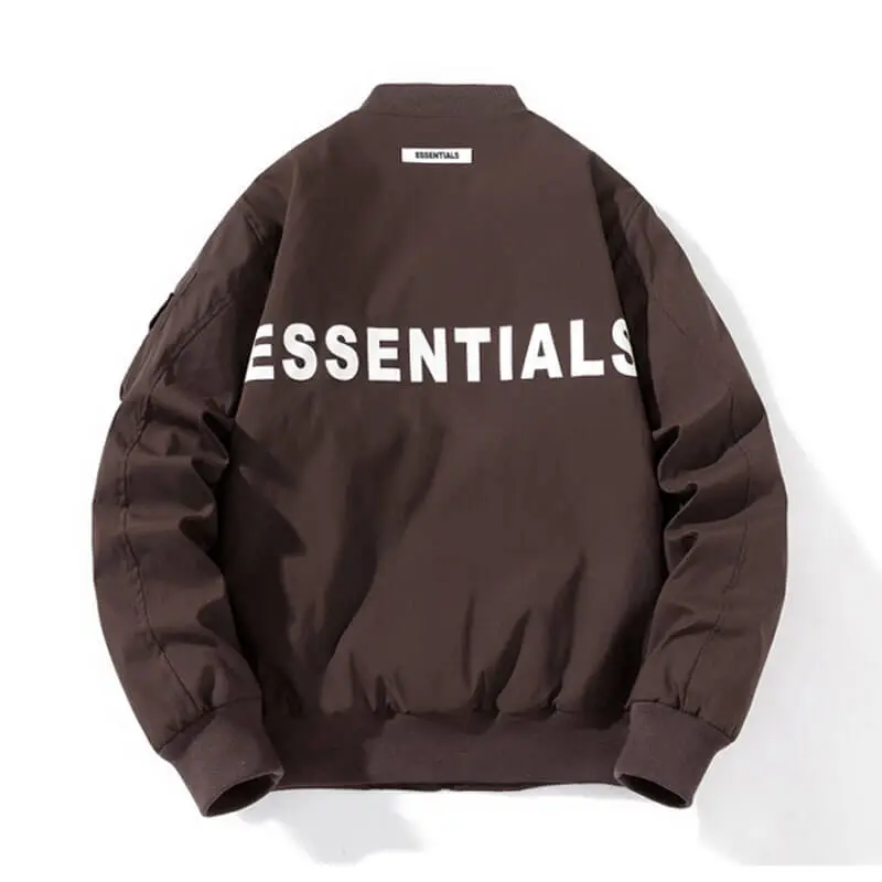 Essentials-Half-Zip-Track -Brown-Jacket Essentials Half Zip Track Brown Jacket