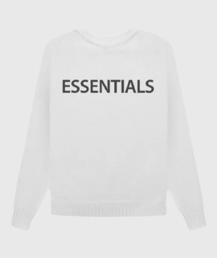 Essentials Overlapped White Sweatshirt