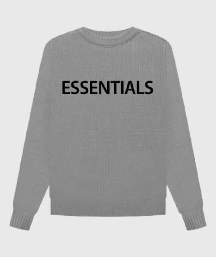 Essentials Fear Of God Overlapped Grey Sweatshirt