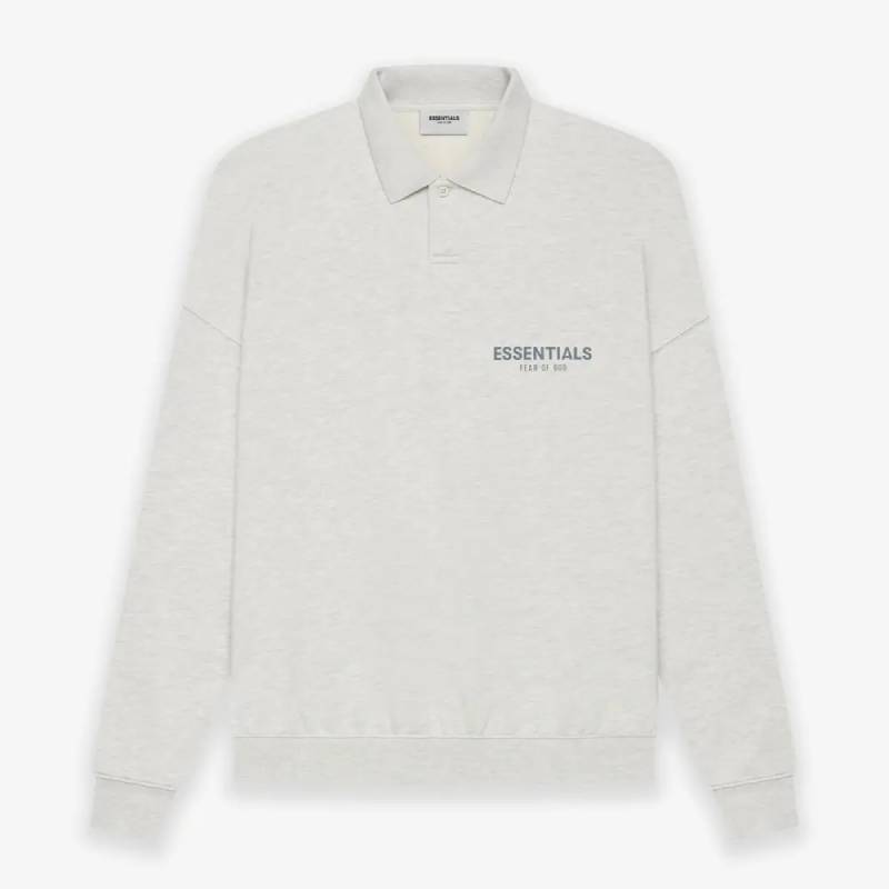 Fear of God Essentials Long Sleeve Polo Gray Sweatshirt