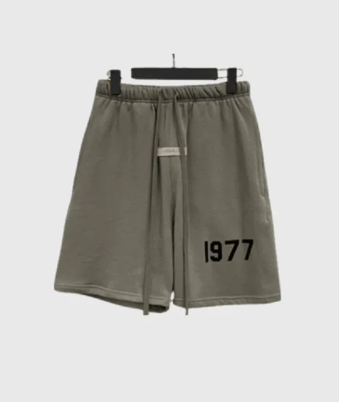 Fear of God Essentials 1977 Logo Dark Grey Shorts