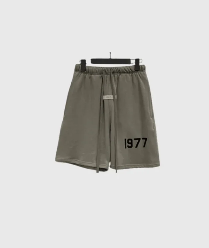 Fear of God Essentials 1977 Logo Dark Grey Shorts