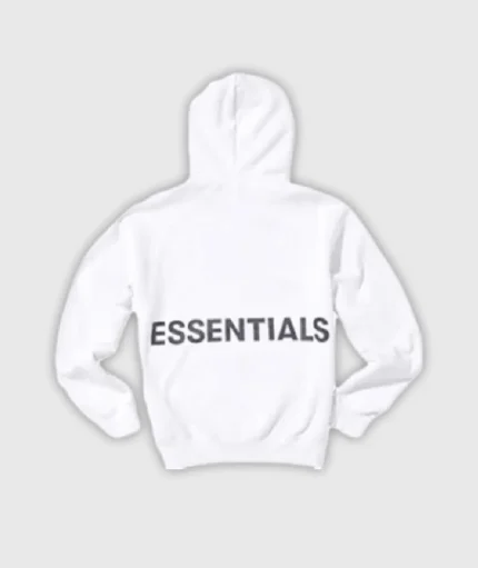 Fear of God Essentials Graphic Pullover White Hoodie