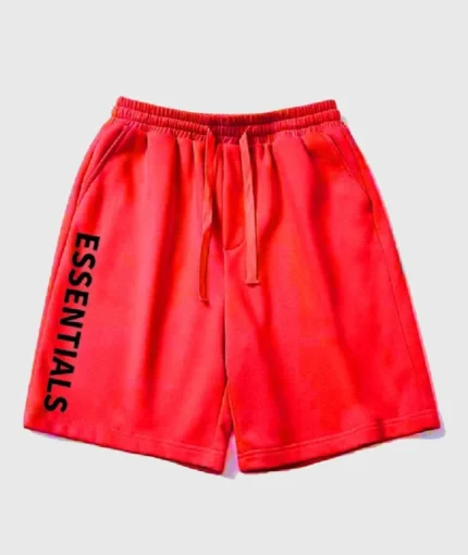 Fear of God Essentials Logo Red Shorts