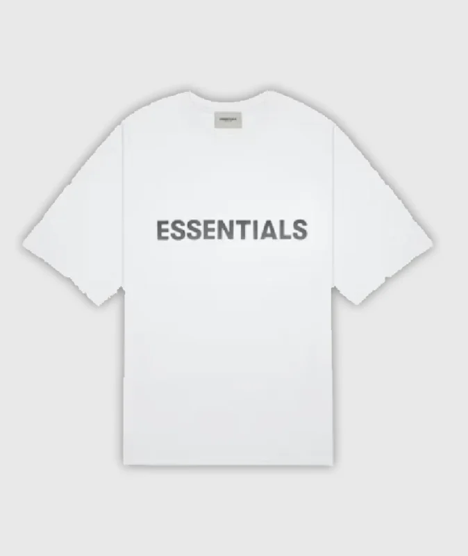 Fear of God Essentials Applique Logo White T-Shirt