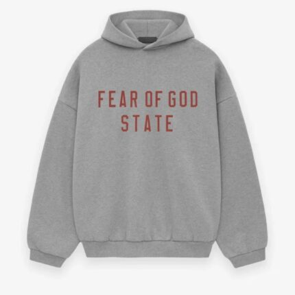 Essentials-Fear-Of God-State-Fleece Hoodie-Grey