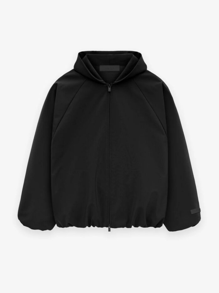 Essentials-Bonded-Nylon Bomber-Hoodie