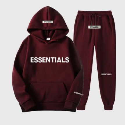 Essentials-Spring-Hooded-Tracksuit-Brown