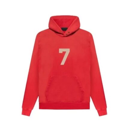 Fear-of-God-7-Essentials Hoodie-Red