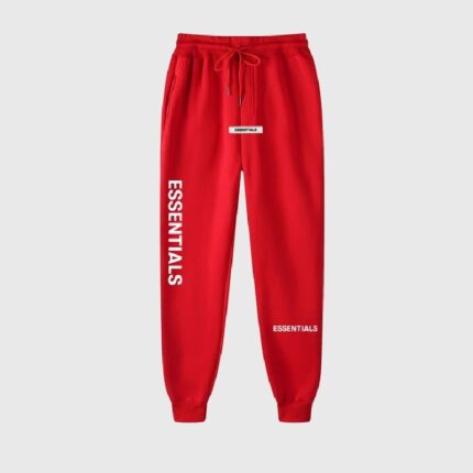 Essentials-Fear-of-God-Sweatpants-Red