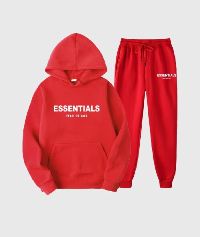 Essentials-Fear-of-God-Tracksuit-Red