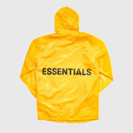 Essentials-Graphic-Hooded-Coach-Jacket-Yellow